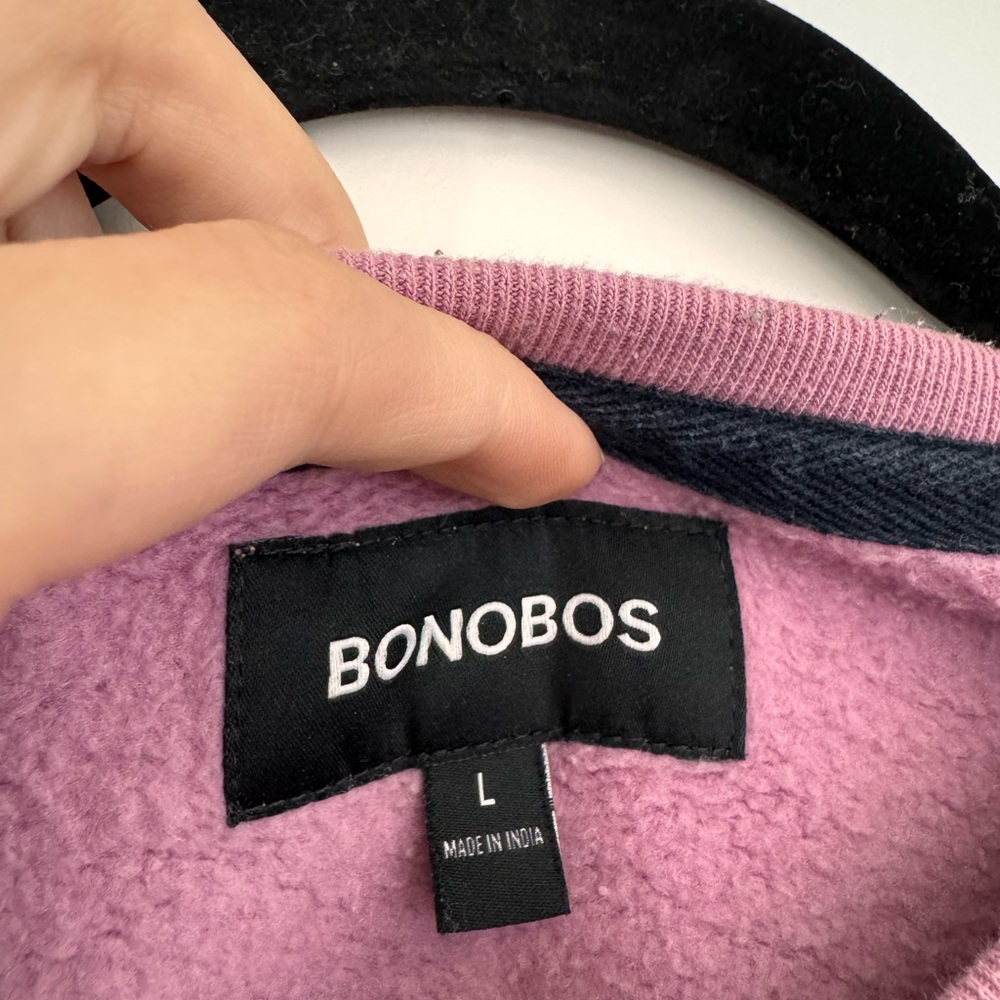 Bonobos Men’s Mauve Crew Neck Sweatshirt Dog - Picture 3 of 3